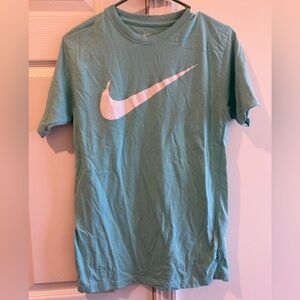 Nike Aqua T-Shirt with White Swoosh